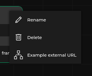 Node context menu