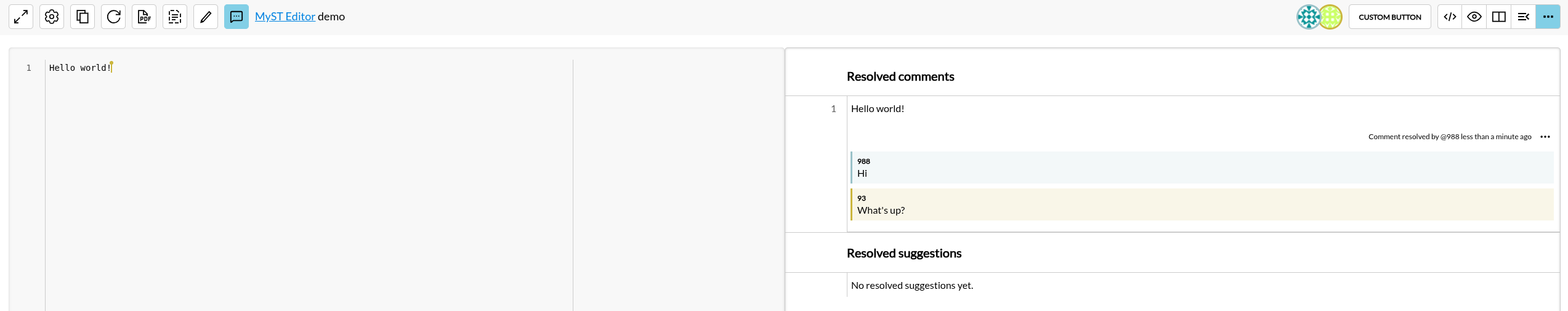 Resolved Comment